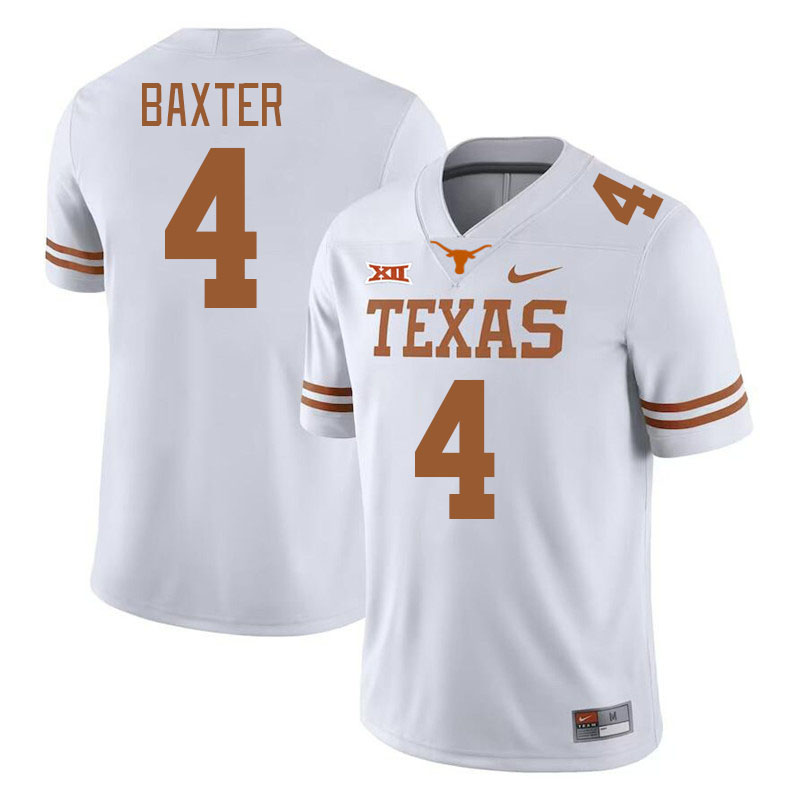 Men #4 CJ Baxter Texas Longhorns 2023 College Football Jerseys Stitched-White